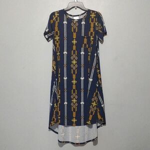 🪻4/$8🪻Lularoe Geometric High Low Pocket  Dress Size XS Stretch Oversized